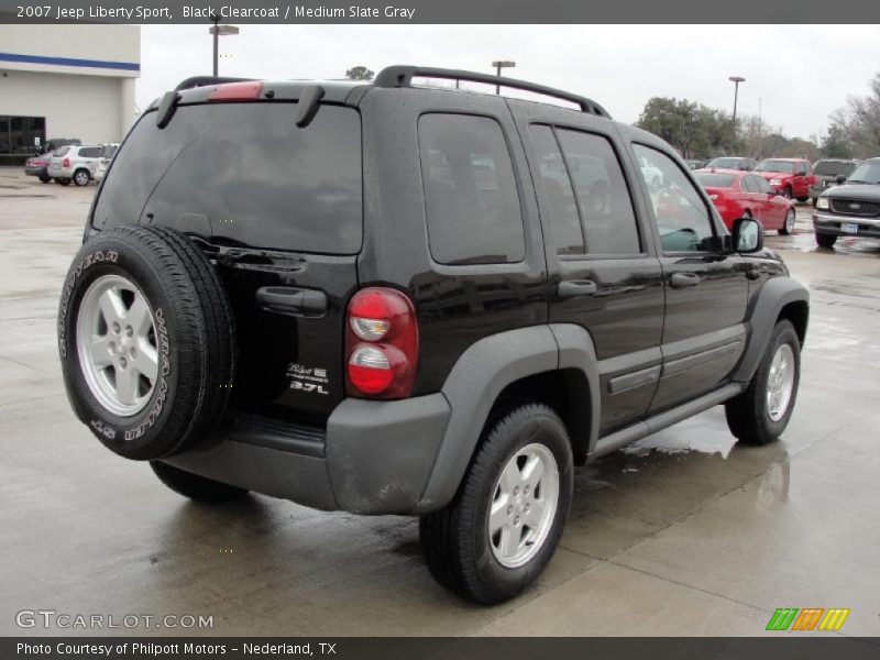 Black Clearcoat / Medium Slate Gray 2007 Jeep Liberty Sport