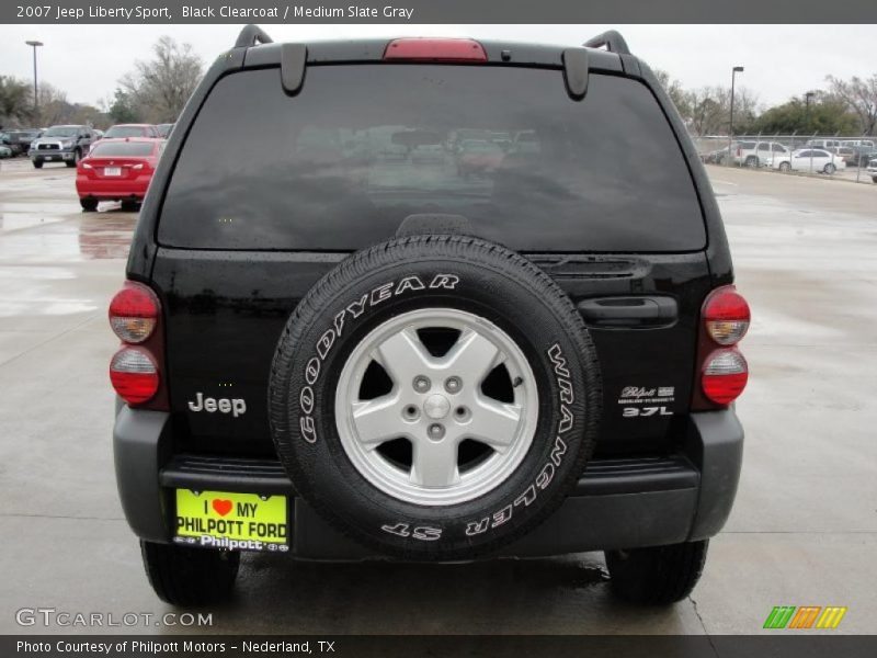 Black Clearcoat / Medium Slate Gray 2007 Jeep Liberty Sport