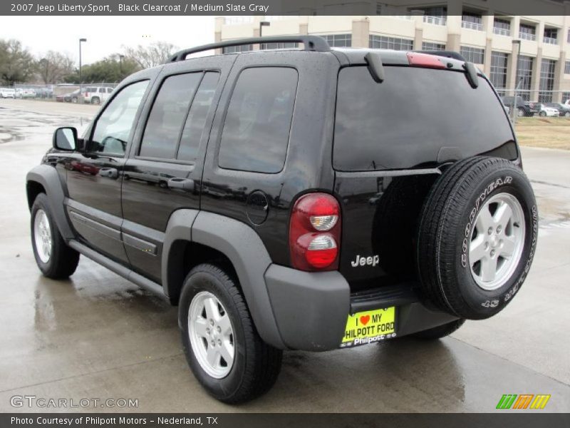 Black Clearcoat / Medium Slate Gray 2007 Jeep Liberty Sport