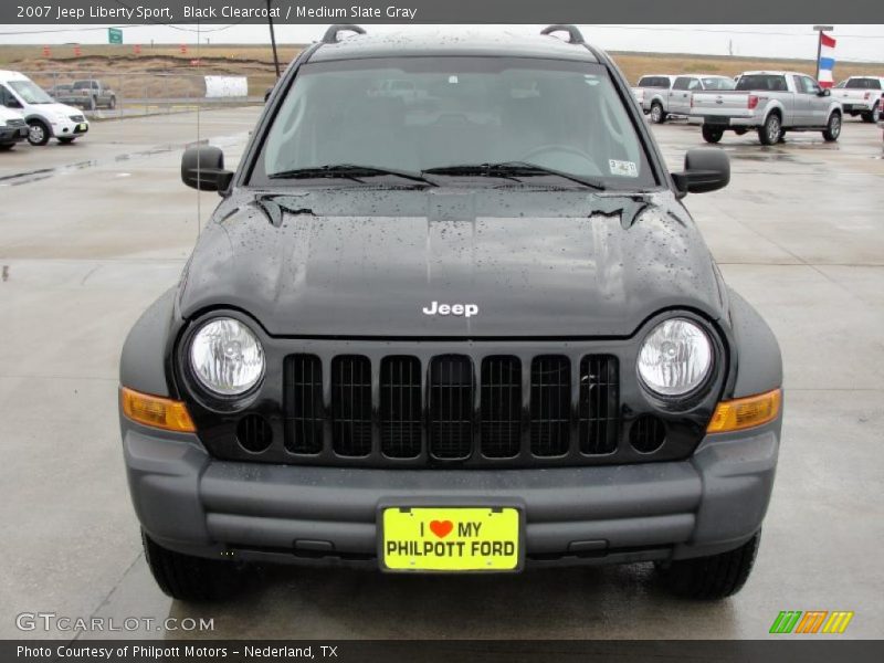 Black Clearcoat / Medium Slate Gray 2007 Jeep Liberty Sport