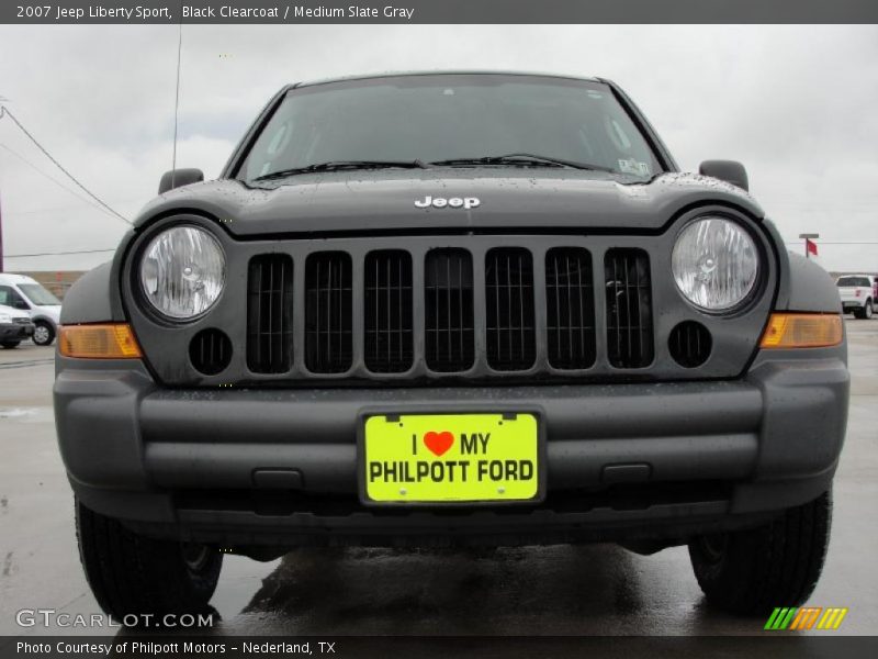 Black Clearcoat / Medium Slate Gray 2007 Jeep Liberty Sport