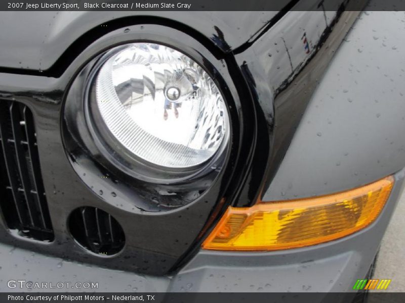 Black Clearcoat / Medium Slate Gray 2007 Jeep Liberty Sport