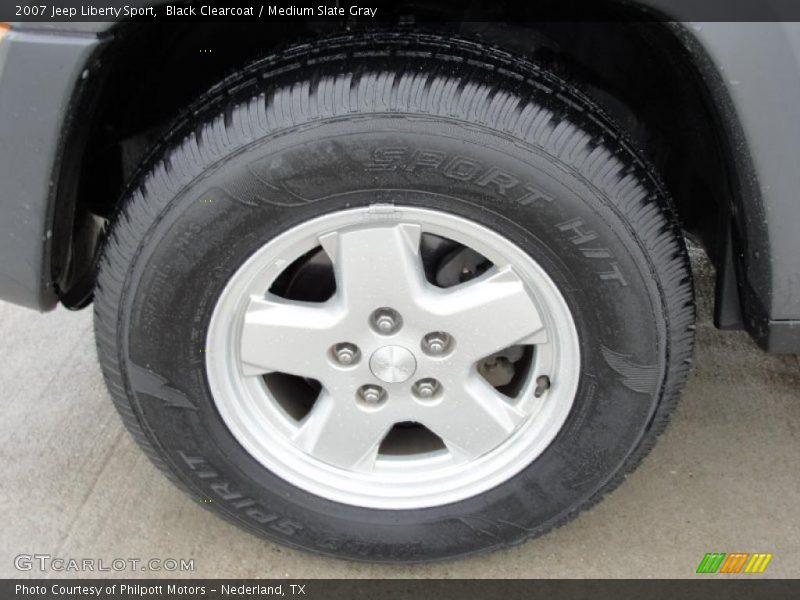 Black Clearcoat / Medium Slate Gray 2007 Jeep Liberty Sport