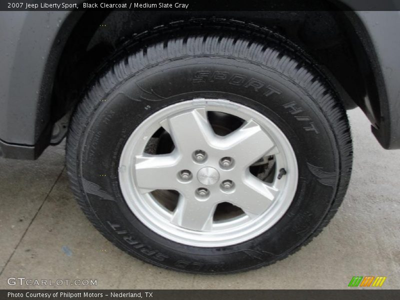 Black Clearcoat / Medium Slate Gray 2007 Jeep Liberty Sport