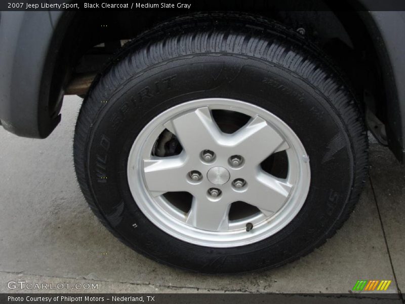 Black Clearcoat / Medium Slate Gray 2007 Jeep Liberty Sport