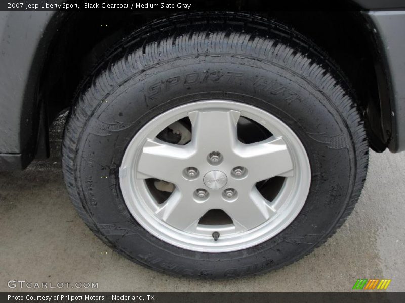 Black Clearcoat / Medium Slate Gray 2007 Jeep Liberty Sport