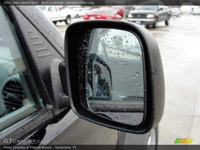 Black Clearcoat / Medium Slate Gray 2007 Jeep Liberty Sport
