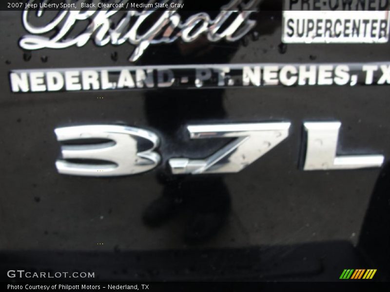 Black Clearcoat / Medium Slate Gray 2007 Jeep Liberty Sport