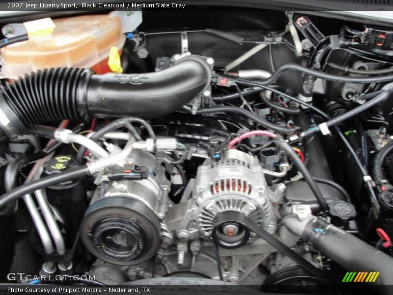 Black Clearcoat / Medium Slate Gray 2007 Jeep Liberty Sport