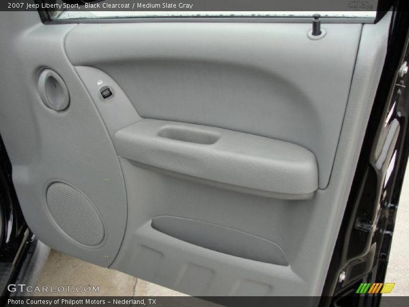 Black Clearcoat / Medium Slate Gray 2007 Jeep Liberty Sport
