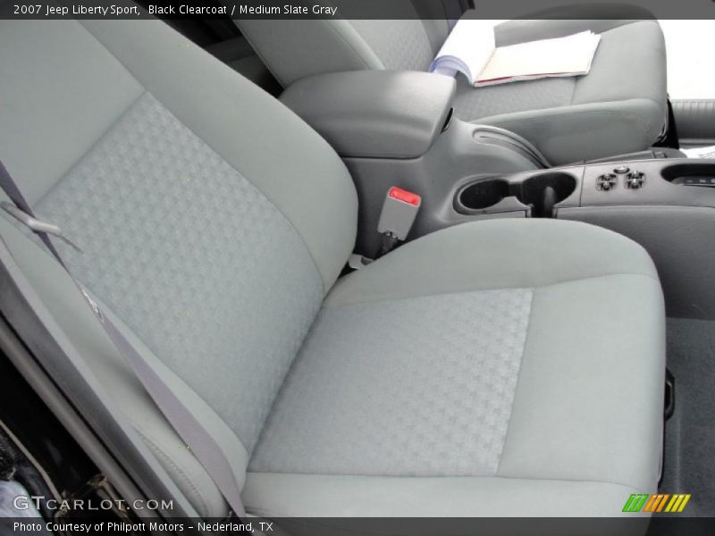 Black Clearcoat / Medium Slate Gray 2007 Jeep Liberty Sport