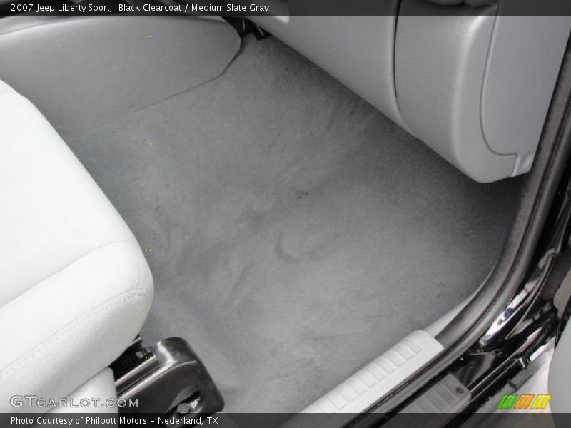 Black Clearcoat / Medium Slate Gray 2007 Jeep Liberty Sport