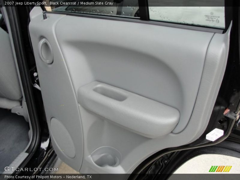 Black Clearcoat / Medium Slate Gray 2007 Jeep Liberty Sport