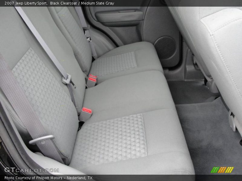 Black Clearcoat / Medium Slate Gray 2007 Jeep Liberty Sport