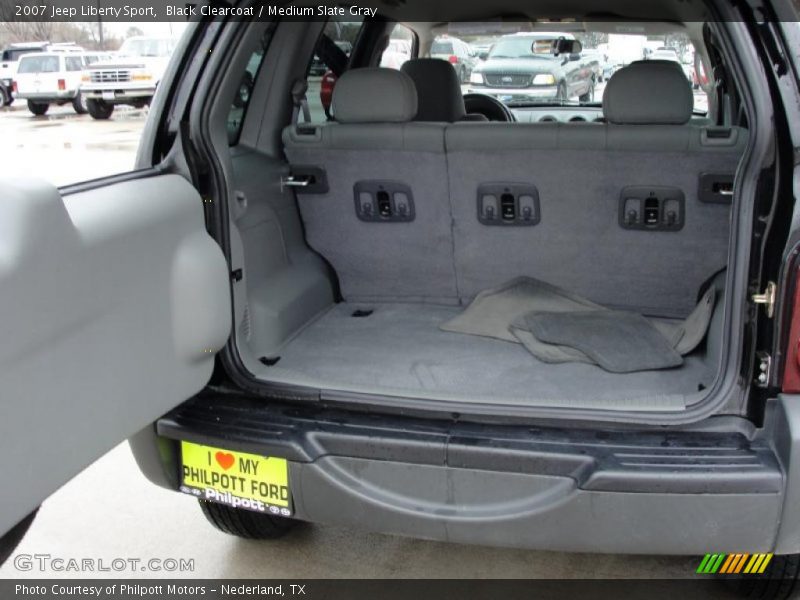 Black Clearcoat / Medium Slate Gray 2007 Jeep Liberty Sport