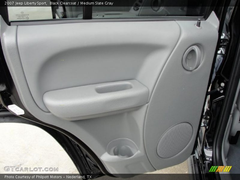 Black Clearcoat / Medium Slate Gray 2007 Jeep Liberty Sport