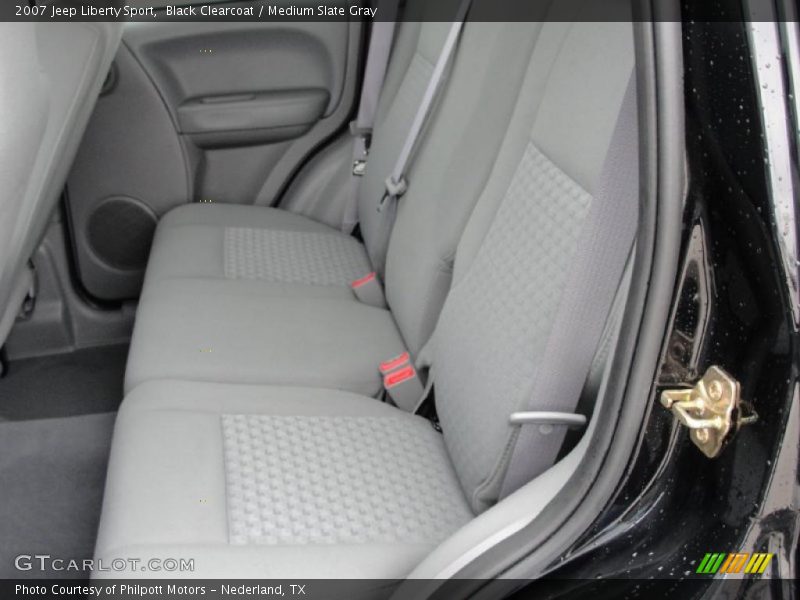 Black Clearcoat / Medium Slate Gray 2007 Jeep Liberty Sport