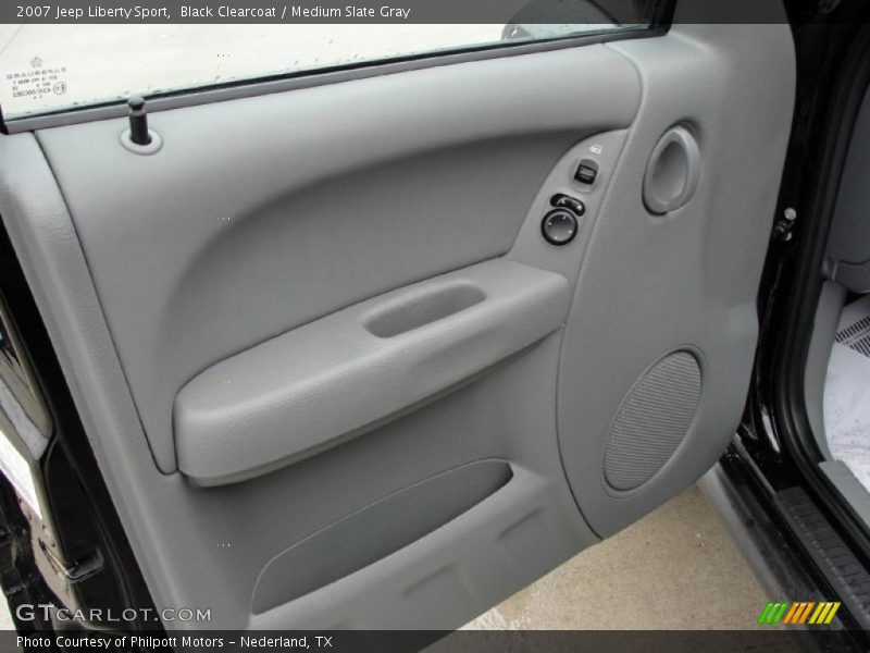 Black Clearcoat / Medium Slate Gray 2007 Jeep Liberty Sport
