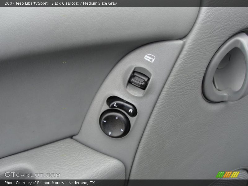 Black Clearcoat / Medium Slate Gray 2007 Jeep Liberty Sport