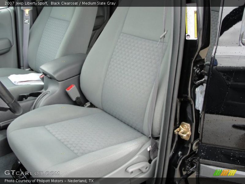 Black Clearcoat / Medium Slate Gray 2007 Jeep Liberty Sport