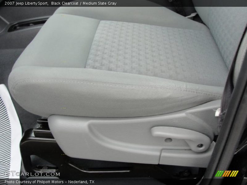 Black Clearcoat / Medium Slate Gray 2007 Jeep Liberty Sport