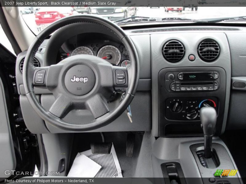 Black Clearcoat / Medium Slate Gray 2007 Jeep Liberty Sport