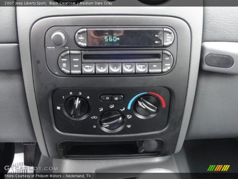 Black Clearcoat / Medium Slate Gray 2007 Jeep Liberty Sport