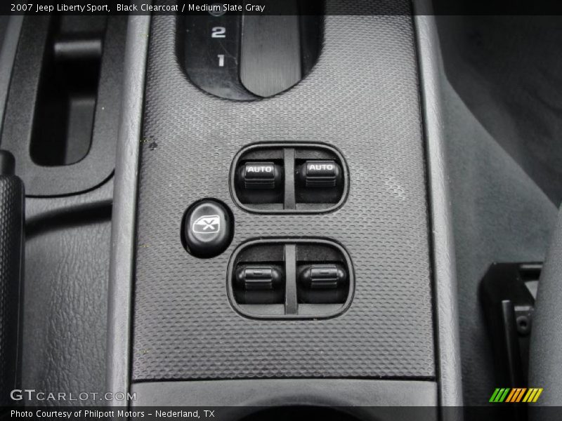 Black Clearcoat / Medium Slate Gray 2007 Jeep Liberty Sport