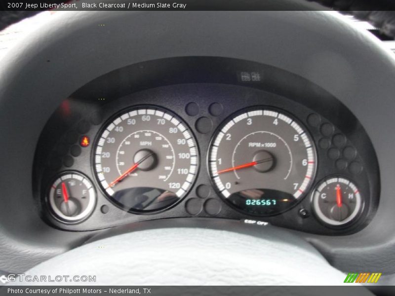 Black Clearcoat / Medium Slate Gray 2007 Jeep Liberty Sport