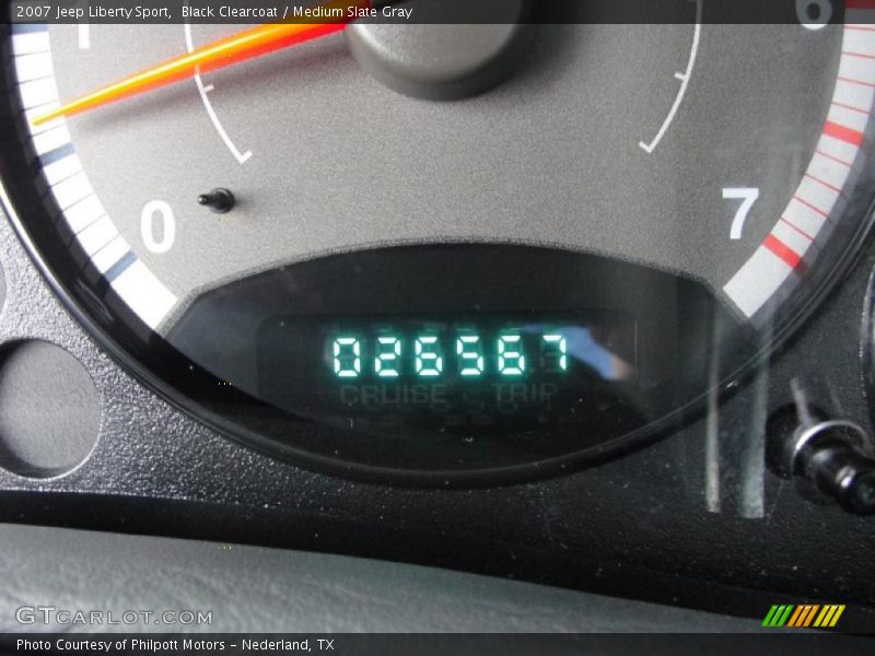 Black Clearcoat / Medium Slate Gray 2007 Jeep Liberty Sport