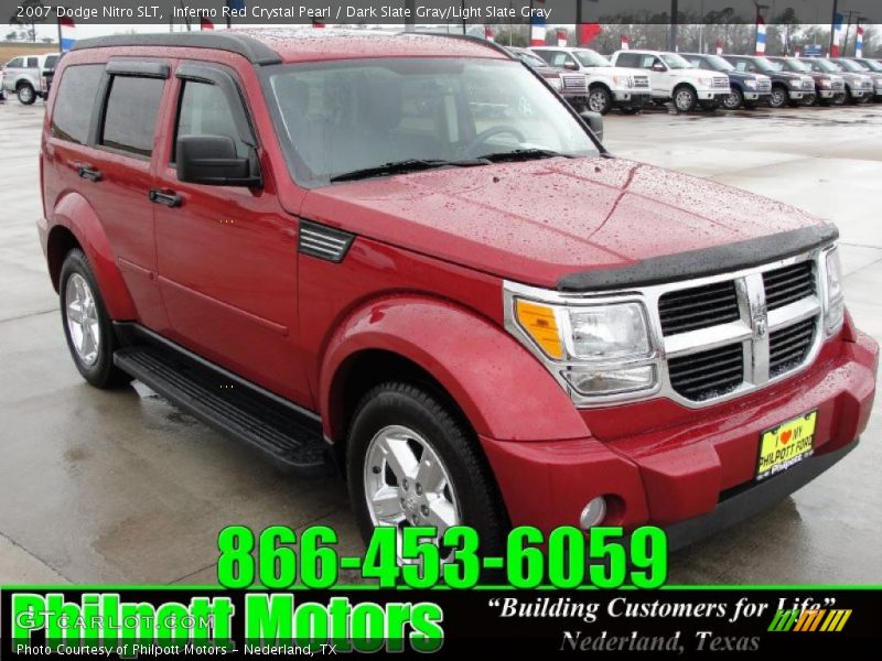 Inferno Red Crystal Pearl / Dark Slate Gray/Light Slate Gray 2007 Dodge Nitro SLT