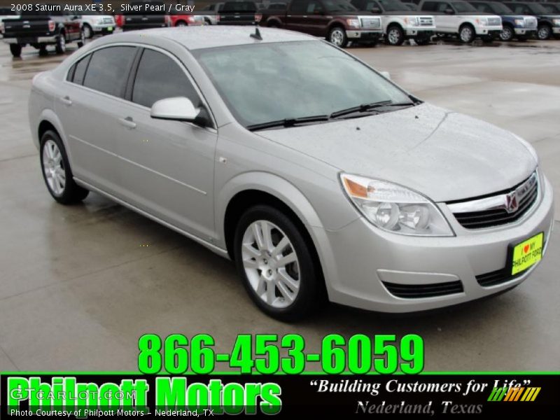 Silver Pearl / Gray 2008 Saturn Aura XE 3.5