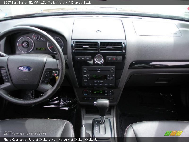 Merlot Metallic / Charcoal Black 2007 Ford Fusion SEL V6 AWD