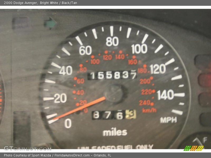 Bright White / Black/Tan 2000 Dodge Avenger