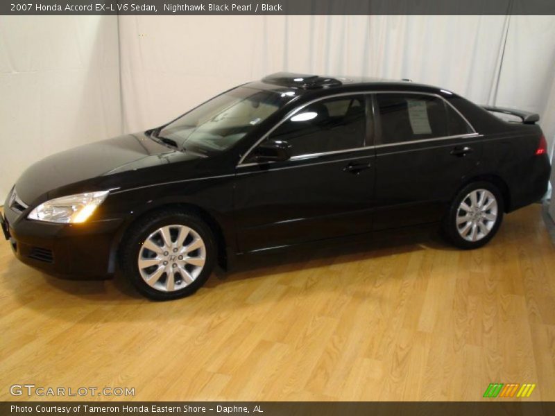 Nighthawk Black Pearl / Black 2007 Honda Accord EX-L V6 Sedan