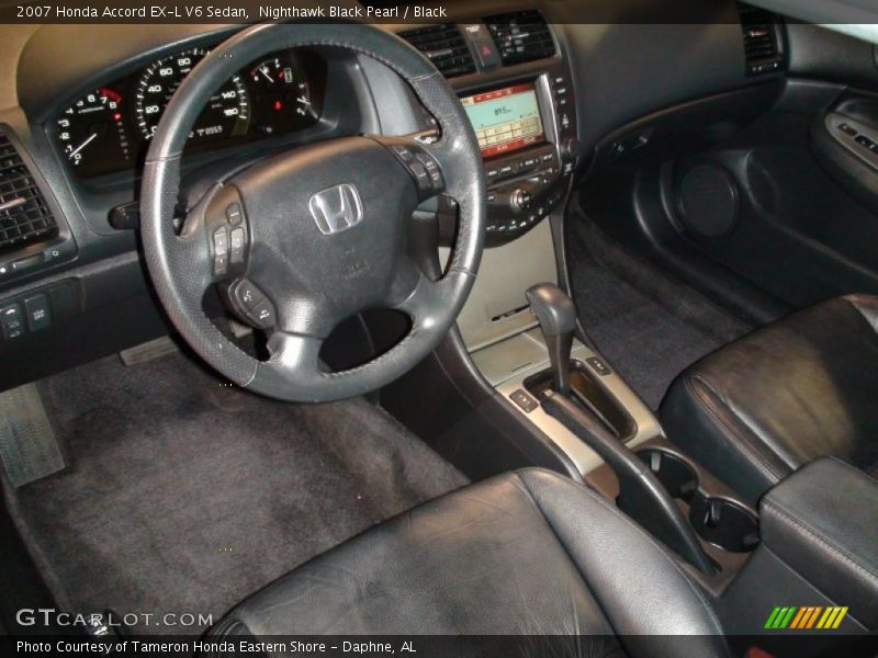 Nighthawk Black Pearl / Black 2007 Honda Accord EX-L V6 Sedan
