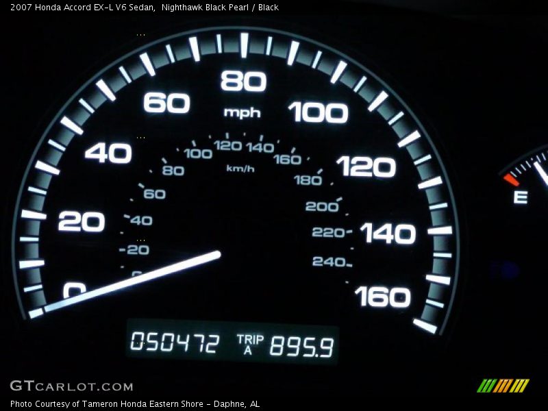Nighthawk Black Pearl / Black 2007 Honda Accord EX-L V6 Sedan