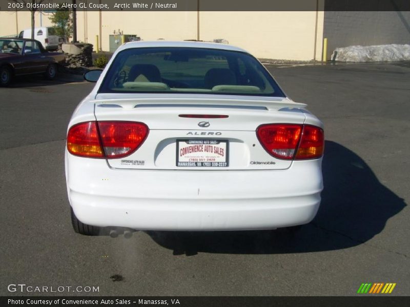 Arctic White / Neutral 2003 Oldsmobile Alero GL Coupe