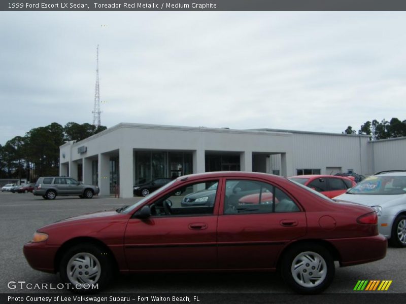 Toreador Red Metallic / Medium Graphite 1999 Ford Escort LX Sedan