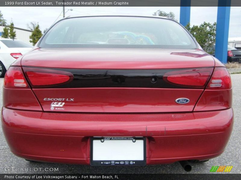 Toreador Red Metallic / Medium Graphite 1999 Ford Escort LX Sedan