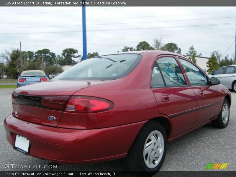 Toreador Red Metallic / Medium Graphite 1999 Ford Escort LX Sedan