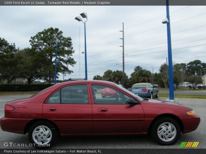 Toreador Red Metallic / Medium Graphite 1999 Ford Escort LX Sedan