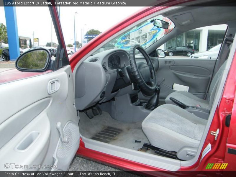 Toreador Red Metallic / Medium Graphite 1999 Ford Escort LX Sedan