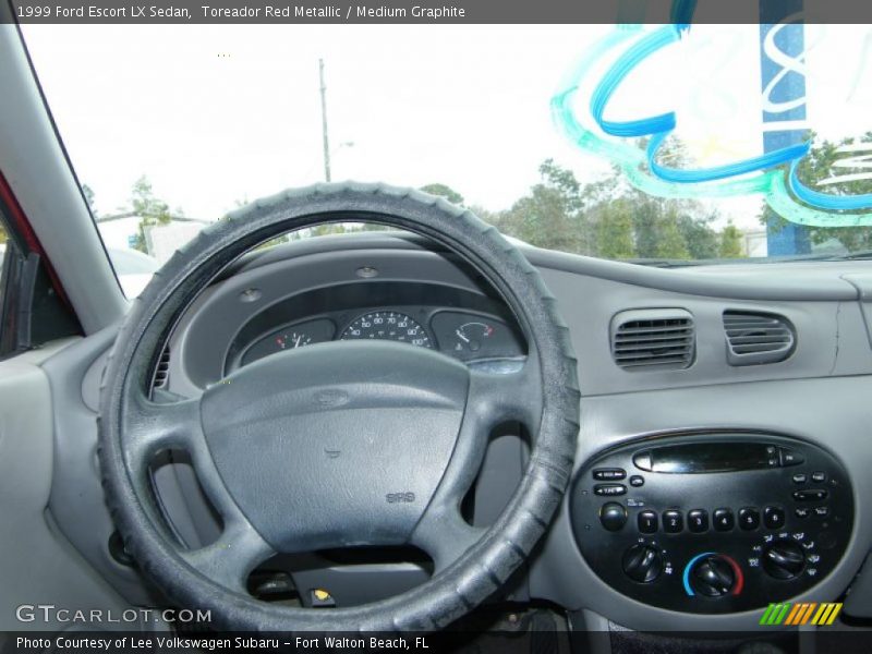 Toreador Red Metallic / Medium Graphite 1999 Ford Escort LX Sedan