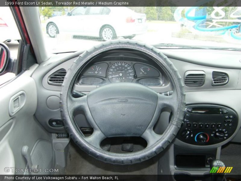 Toreador Red Metallic / Medium Graphite 1999 Ford Escort LX Sedan