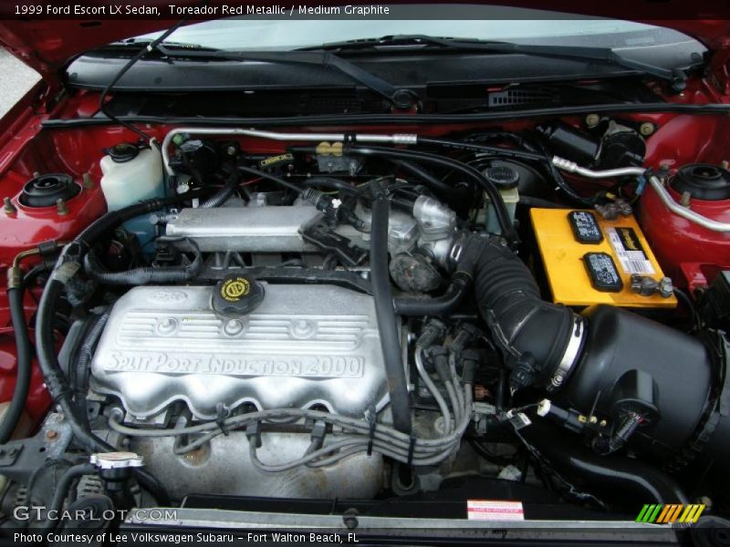 Toreador Red Metallic / Medium Graphite 1999 Ford Escort LX Sedan