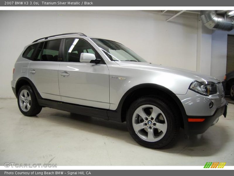 Titanium Silver Metallic / Black 2007 BMW X3 3.0si