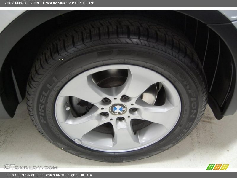 Titanium Silver Metallic / Black 2007 BMW X3 3.0si