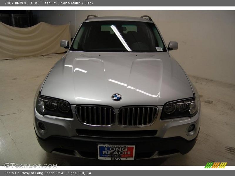 Titanium Silver Metallic / Black 2007 BMW X3 3.0si