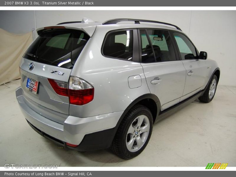 Titanium Silver Metallic / Black 2007 BMW X3 3.0si